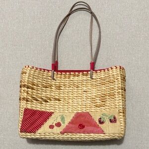 Cute Summer Vibes Woven ZipTop Bag-Used Condition-Cherokee brand-Shoulder Carry